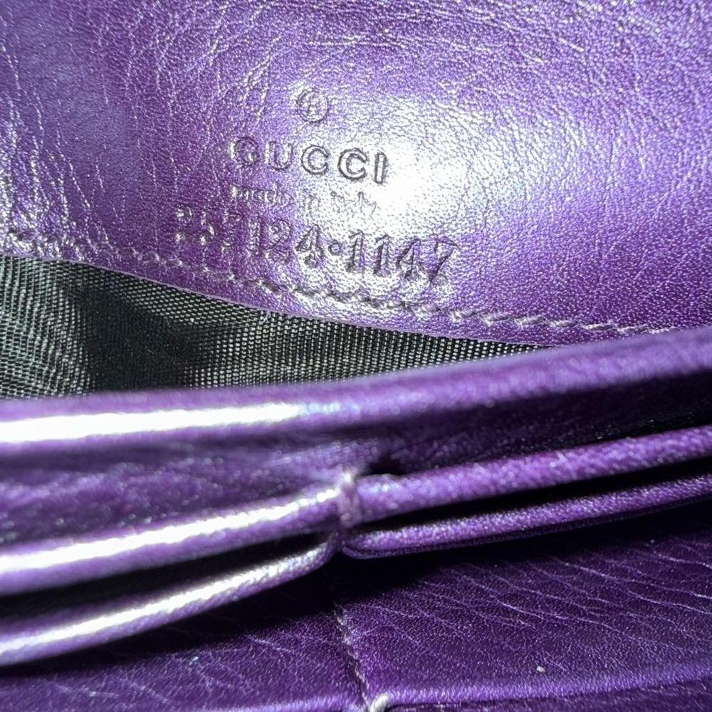 Gucci Abbey Continental leather wallet in nebula, purple - Picture 14 of 15